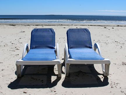 complimentary beach chairs